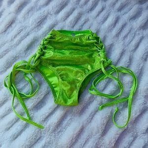 Hottie Grean Sparkly Booty Rave Bottoms S S